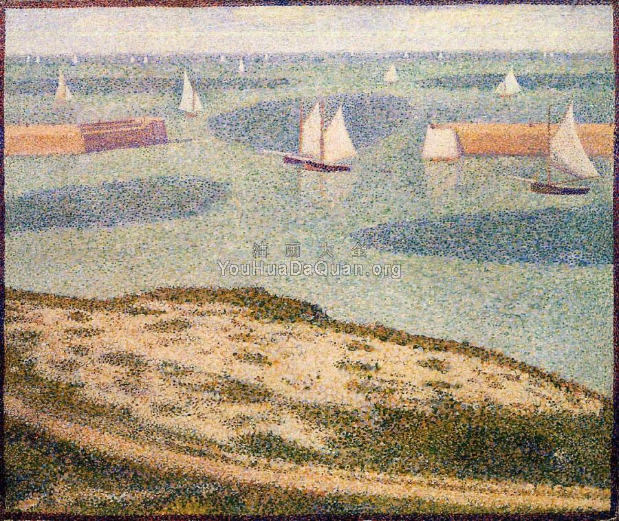 Port-en-Bessin, Entrance to the Outer Harbor - 乔治·修拉